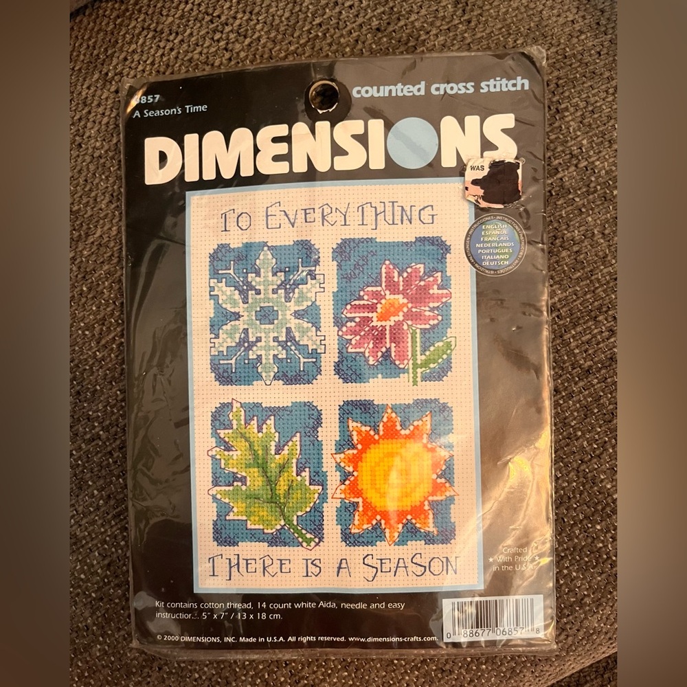 NWT Dimensions A Seasons Time counted cross stitch kit